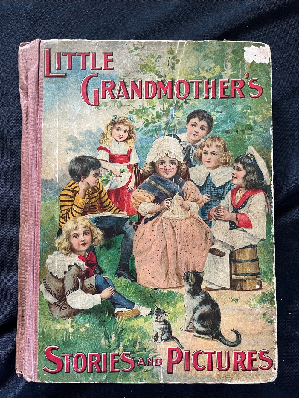 Antique 1900 LITTLE GRANDMOTHER’S STORIES & PICTURES Book Willie Wood Pub *READ*